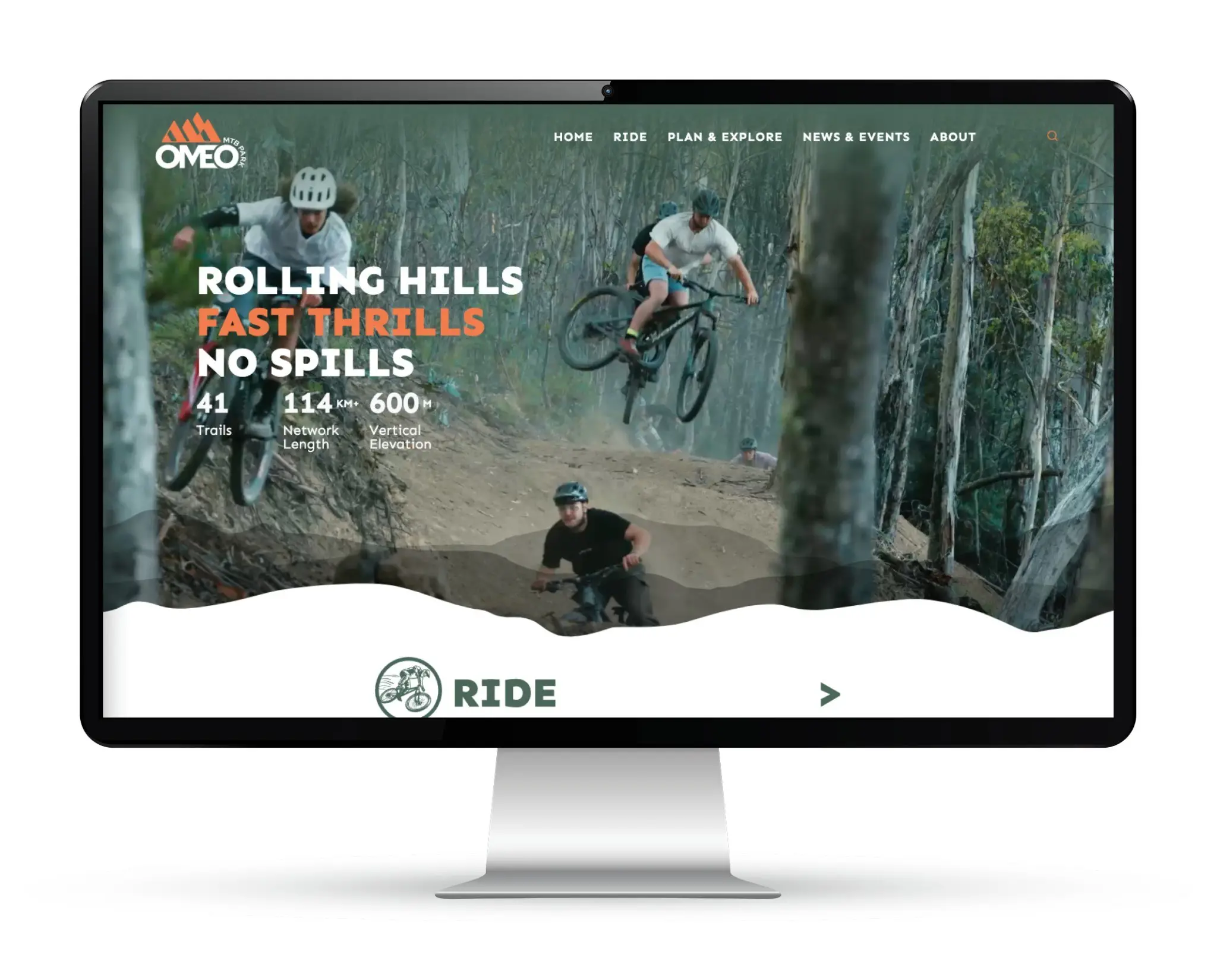 Walker designs omeo website landing page mockup